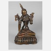 Bronzeplastik Grüne Tara111