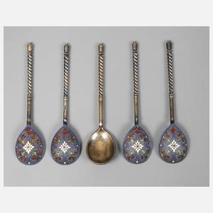 Fünf Mokkalöffel Russland