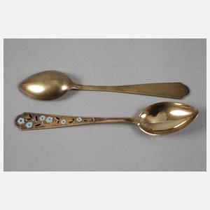 Silber sechs Kaffeelöffel Russland