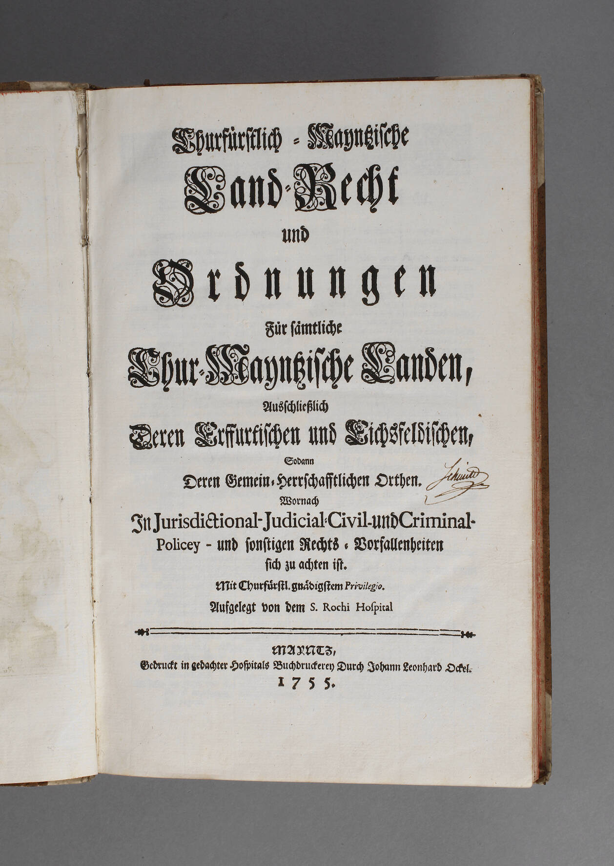 Churfürstlich-Mayntzische Land-Recht