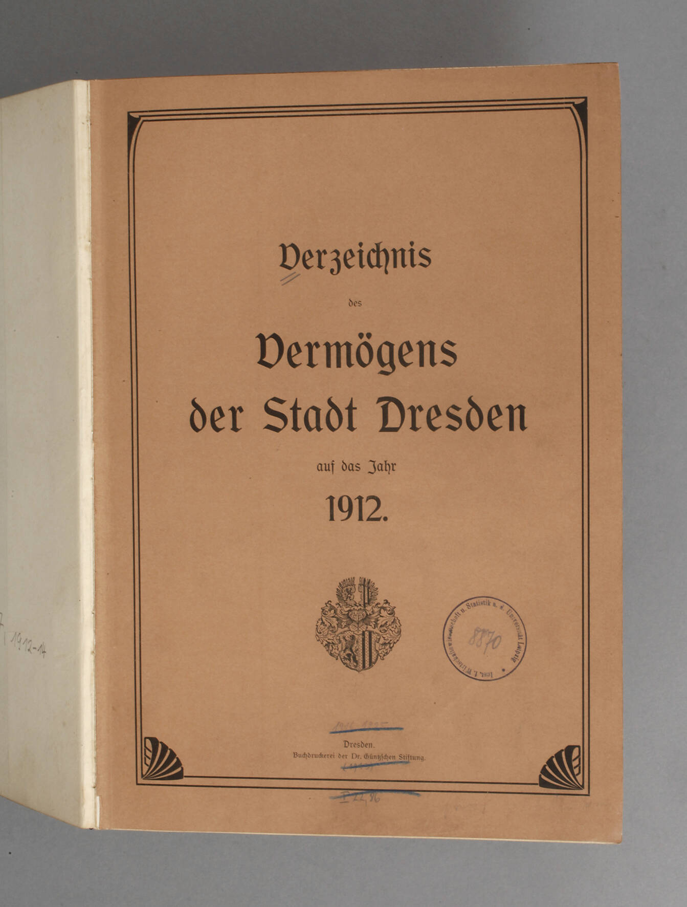 Verzeichnis des Vermögens der Stadt Dresden