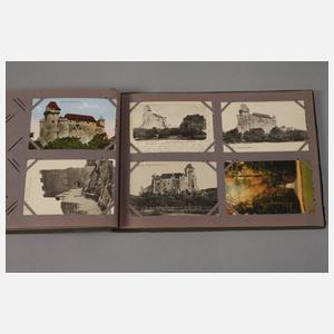 Paar Ansichtskartenalben Burgen und Schlösser