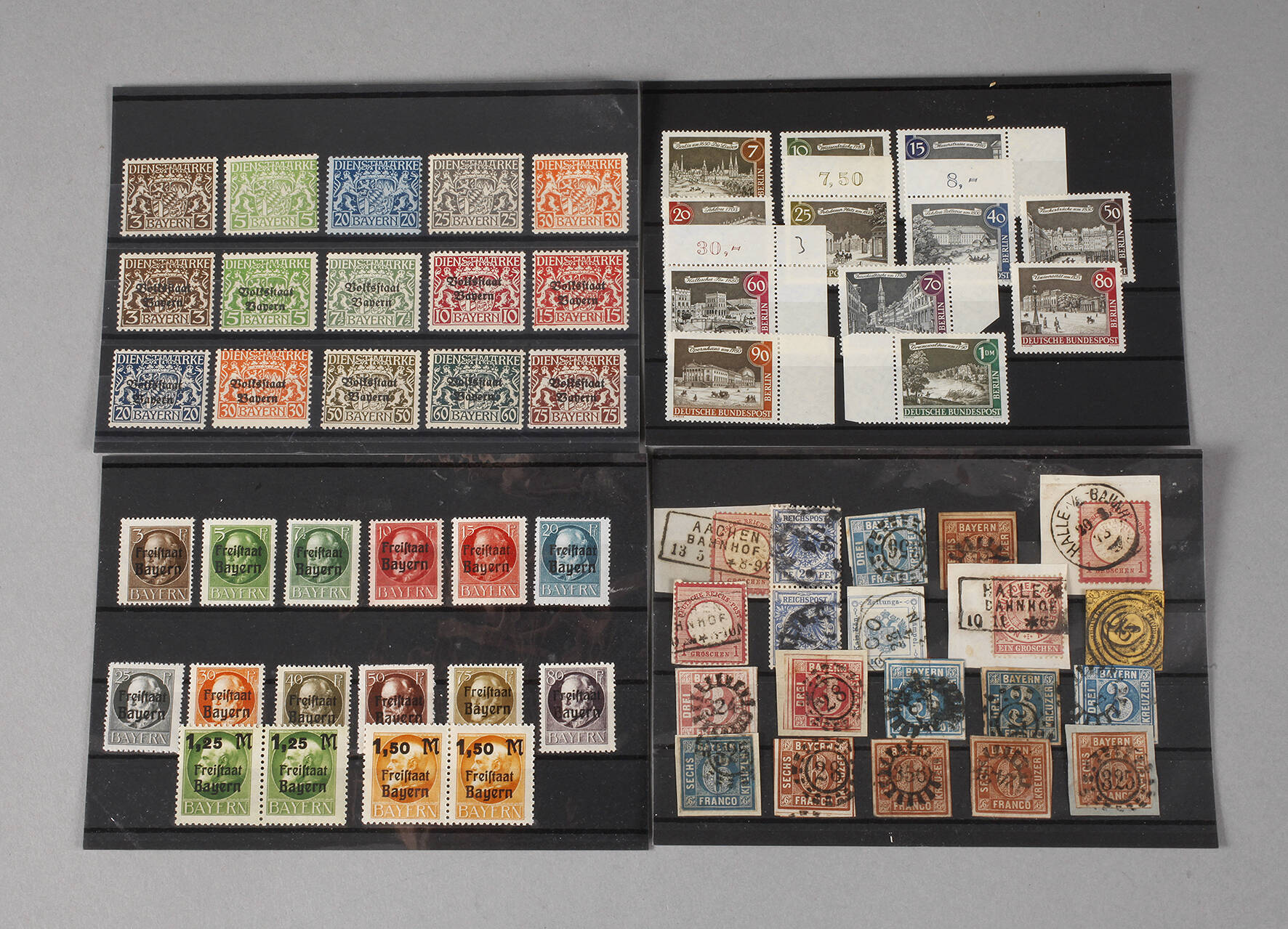 Briefmarkenkonvolut Bayern um 1900