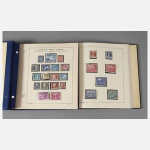 Zwei Briefmarkenalben OPD, BZ und EG, DDR