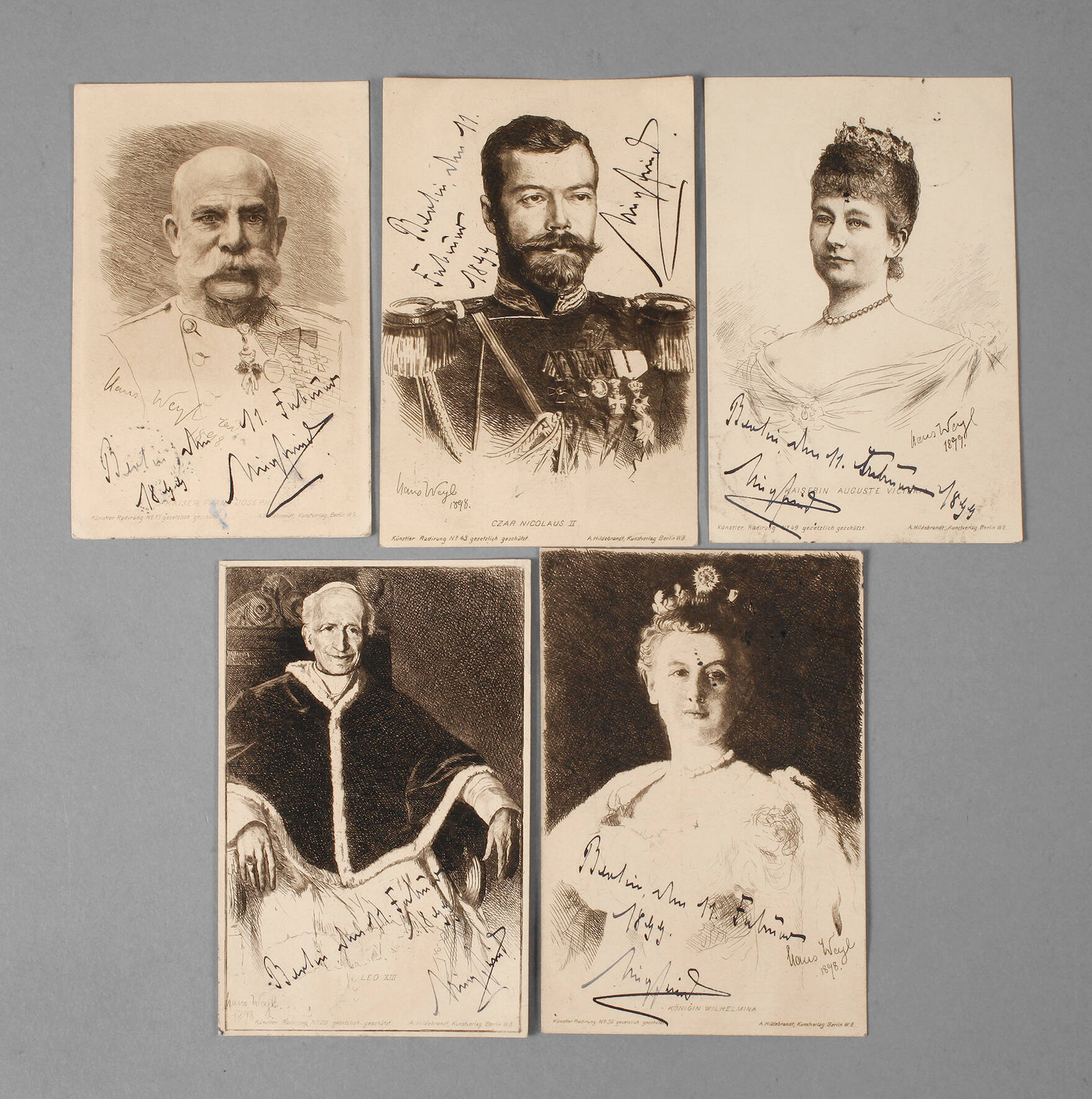 Postkarten adressiert an Gräfin Luitgard zu Castell-Rüdenhausen
