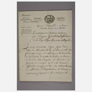 Autogramm Charles-Maurice de Talleyrand