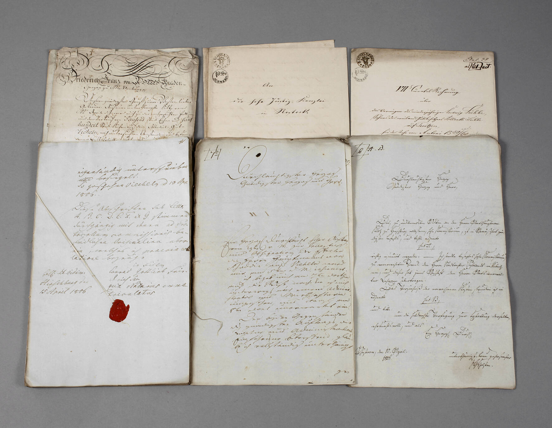 Konvolut Dokumente Mecklenburg