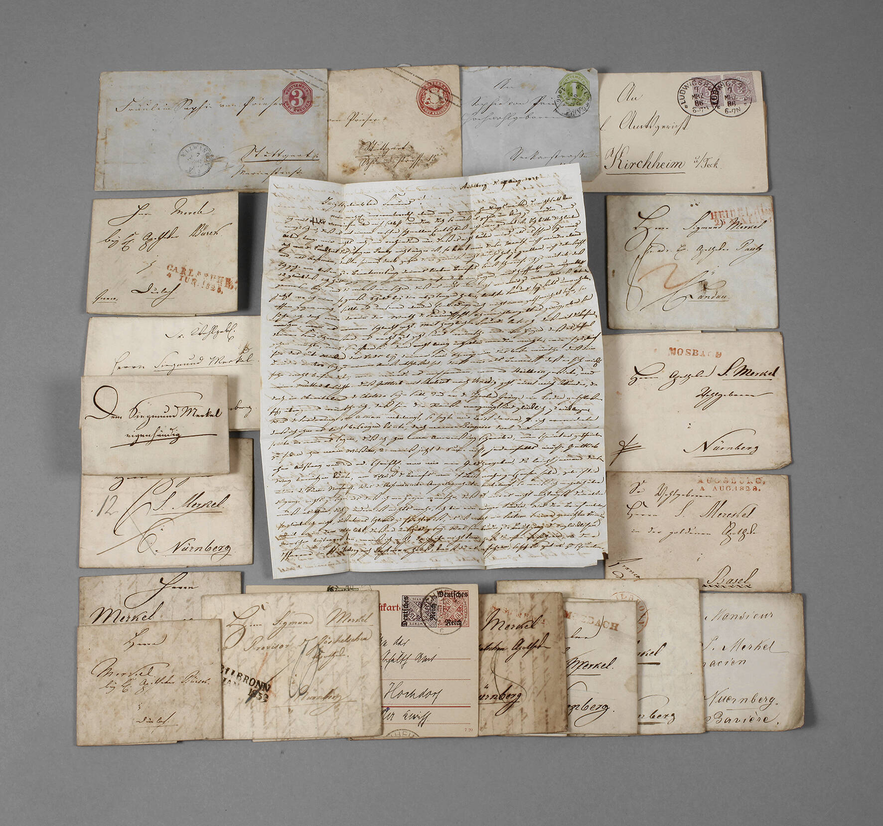 Konvolut Briefe an Conrad Siegmund Merkel