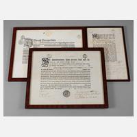 Drei Dokumente 18. Jh.111