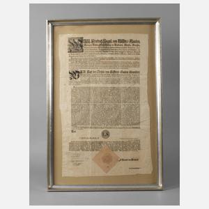 Sächsisch-Kaiserliche Bekanntmachung Langenreinsdorf 1734