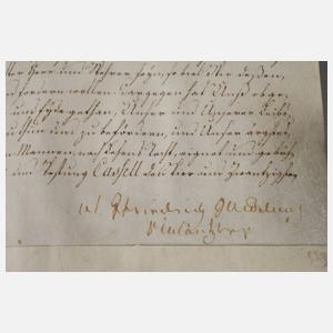 Lehensbrief Schaumburg 1753