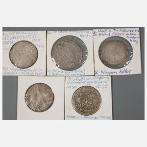 Münzkonvolut Mittelalter und frühe Neuzeit