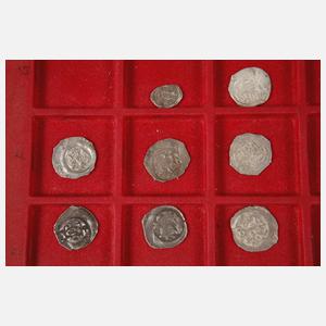 Konvolut Dünnpfennige der Brakteatenzeit