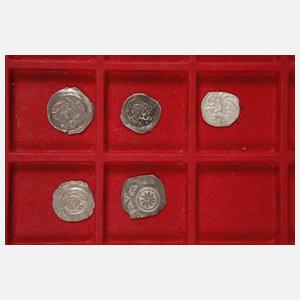 Konvolut Dünnpfennige der Brakteatenzeit