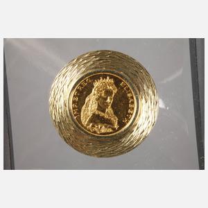 Medaillenbrosche Sissi