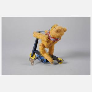 Fewo Teddybär auf Blechroller