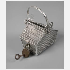 Spardose als Henkelkorb