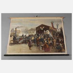 Lehrmittelkarte Erste Eisenbahn