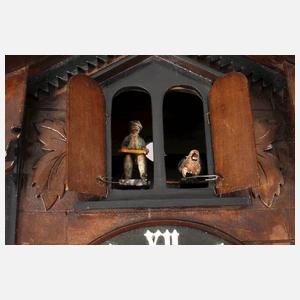 Kuckucksuhr mit Zitherspieler