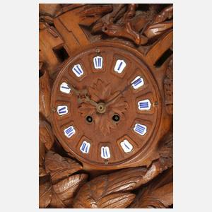 Übergroße jagdliche Wanduhr