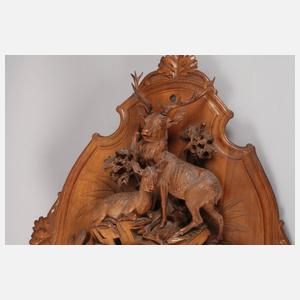 Übergroße jagdliche Wanduhr