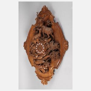 Übergroße jagdliche Wanduhr