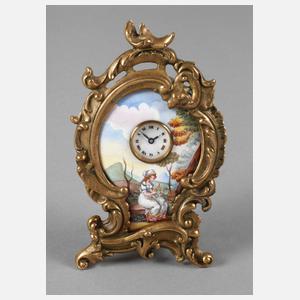 Kleine Tischuhr Emaille