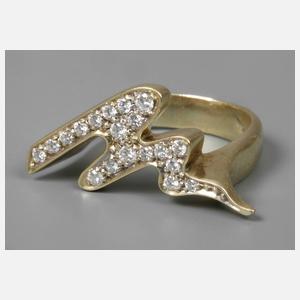 Damenring mit Brillanten