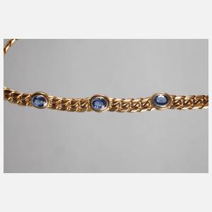 Collier mit Saphiren