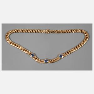Collier mit Saphiren