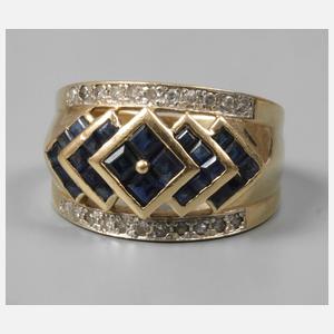 Damenring mit Saphiren