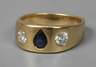 Bandring mit Saphir und Brillanten