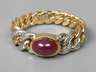 Kettenring mit Rubin