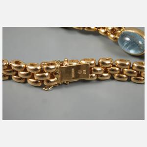 Collier mit Farbsteinen