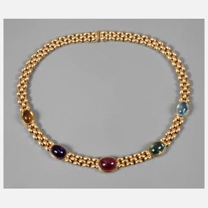 Collier mit Farbsteinen