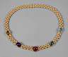 Collier mit Farbsteinen