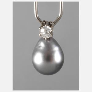 Anhänger mit Perle und Brillant