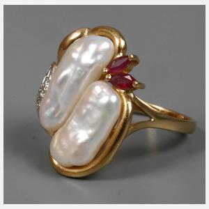 Damenring mit Barockperlen