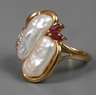 Damenring mit Barockperlen