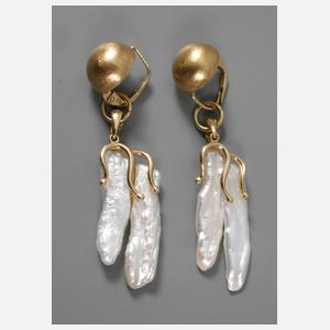 Paar Ohrhänger mit Barockperlen