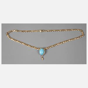 Panzerkette mit Türkisanhänger