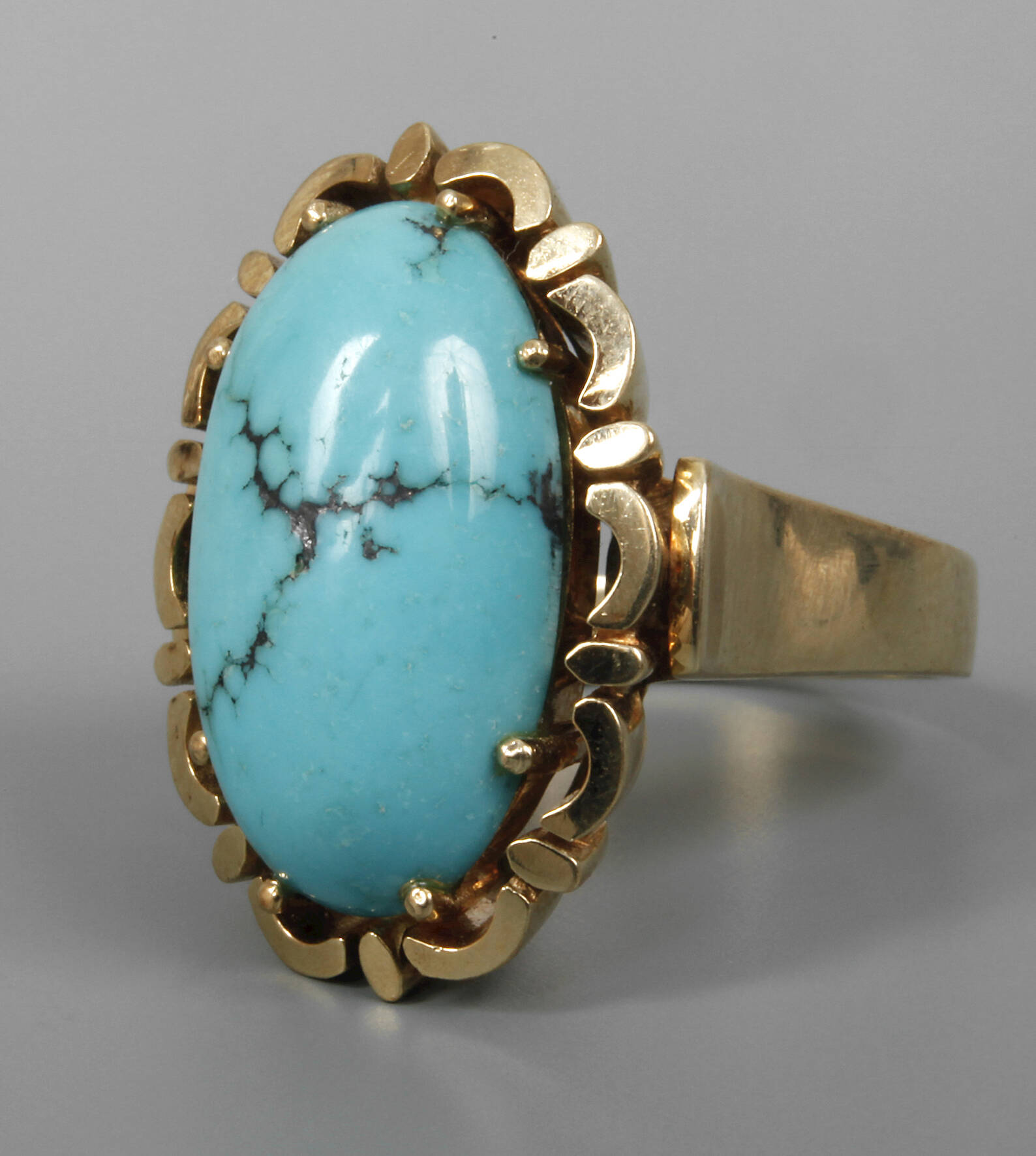 Damenring mit Türkis