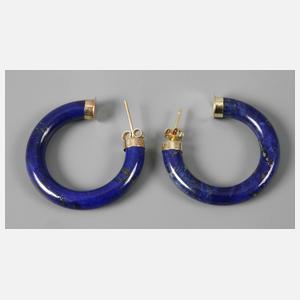 Paar Ohrringe mit Lapislazuli