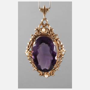 Großer Amethystanhänger