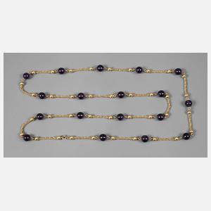 Kette mit Amethystkugeln