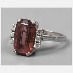 Damenring mit Turmalin und Brillanten