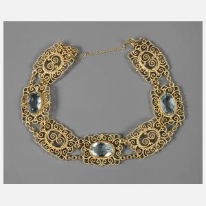 Feines Armband mit Aquamarinen