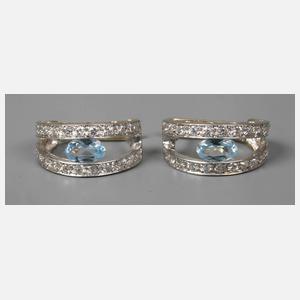 Paar Ohrringe mit Steinbesatz