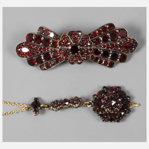 Zwei Teile Granatschmuck