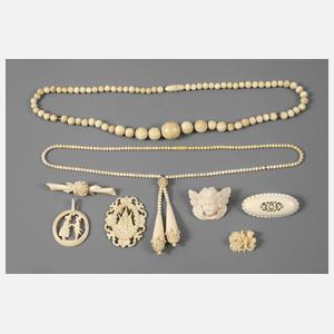 Konvolut Beinschmuck